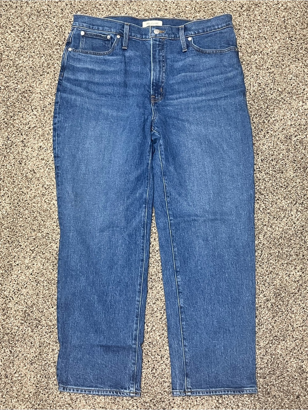 Madewell The Perfect Vintage Straight Jean
High Rise Womens 33” blue denim